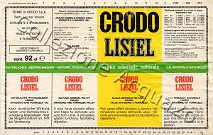 Etichetta CRODO LISIEL anno 1982