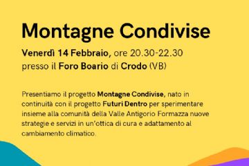 Montagne Condivise - Locandina incontro Crodo 14.02.2025