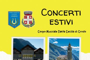 Locandina dei concerti estivi 2026 del Corpo Musicale Santa Cecilia di Crodo